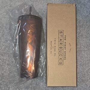 Starbucks Brown Tumbler with Straw 24oz